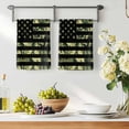 thumbnail image 2 of Green Camouflage American Flag Microfiber Kitchen Towel, Wooden Grain Soft Absorbent Dish Towels, Quick Drying Washable Dishcloths for Kitchen Cleaning, Drying Dishes, 18x28 Inches, 2 of 9