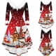 thumbnail image 4 of Vestido de Navidad elegante de mujer, vestido de noche vintage de manga larga, 4 of 4