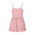 thumbnail image 4 of Craaazy Womens Solid Color Spaghetti Strap Tank Tops Casual Summer Scoop Neck Blouse with Eyelet Detail Ruffled Hem Trendy Tees for Daily Wear, Summer Beach, 4 of 5