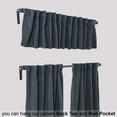 thumbnail image 4 of 3S Brother's Solid Linen Look Curtains Drapes Kitchen Valance Set of 3 Hanging Rod Pocket Window Valance Treatments Decorative Valances Tiers Café Curtains (Sky Blue 50"x14"Valance - 24"x40"Tiers), 4 of 6