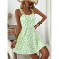 thumbnail image 3 of ZOELNIC Women's Floral Print Cami Dress Spaghetti Strap A Line Flowy Summer Mini Sundress, L, 3 of 6