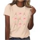thumbnail image 1 of Tops de Cuello Redondo para las Mujeres Impreso Manga Corta Suéter Camiseta de Imitación Rack, Top Casual de Moda para el Hogar Diario Y el Trabajo, 1 of 4