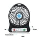 thumbnail image 3 of Portable Rechargeable LED Light Fan Mini Desk USB Charging Air Cooler 3 Mode Speed Regulation LED Lighting Function Cooling (Blue), 3 of 5