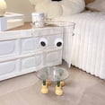 thumbnail image 3 of Aufmer Clear Trash Can, Plastic Garbage Bin with Lidless Opening, Transparent Waste Container for Kitchen Bathroom, Household Trash Basket with Fun Design, 3 of 7