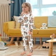 thumbnail image 5 of Dailycode Cotton Pajama Set Snug Fit Long Sleeve Top and Pants for 18M-8Y Cartoon Bear and Flower Bucket, 5 of 7