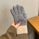 thumbnail image 4 of Guantes mágicos térmicos elásticos con pantalla táctil de invierno, tejidos de lana cálida y forrados con vellón grueso, 4 of 5