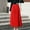 Red, variant on Fesfesfes Women Skirt Solid Skirt Strap Ladies Floral Skirts Mesh High Waist Skirt Pleated Skirt Tops on