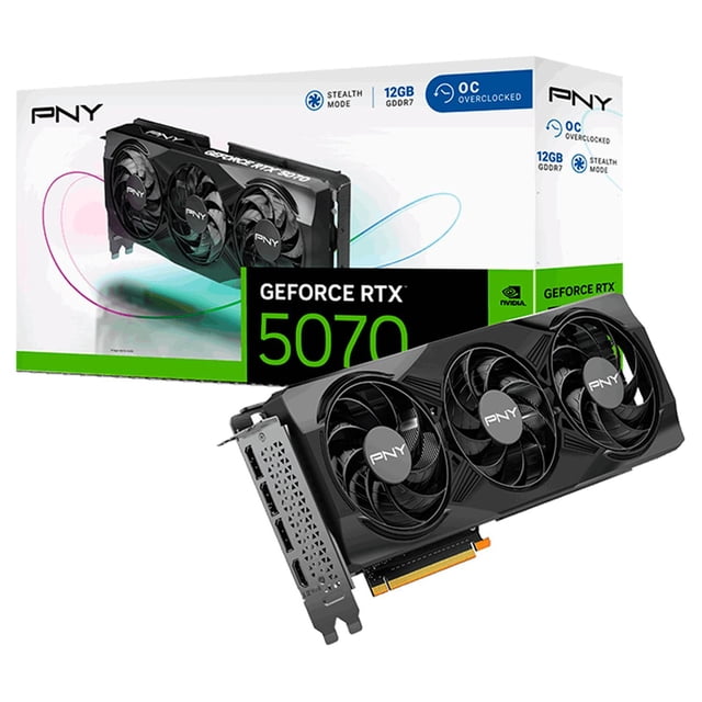 Tarjeta de Video PNY GeForce RTX 5070 12GB OC Triple Fan GDDR7 VCG507012TFXPB1-O