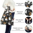 thumbnail image 5 of 5 Pack Foldable Shopping Bag,Black Halloween Ghosts and Pumpkins Reusable Grocery Bags with Pockets,Large Reusable Tote Bags with Handles Waterproof & Lightweight, 5 of 6