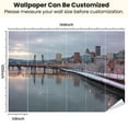 thumbnail image 3 of Peel and Stick Wallpaper Portland Oregon Winter Dusk Modern Art Wall Mural Decor Self Adhesive and Removable 100in x 144in, 3 of 8