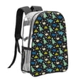 thumbnail image 3 of Zufioo Dinosaur Print Transparent Backpack, 16-inch PVC Waterproof Schoolbag, Suitable for Campus Work and Travel, Unisex, 3 of 7