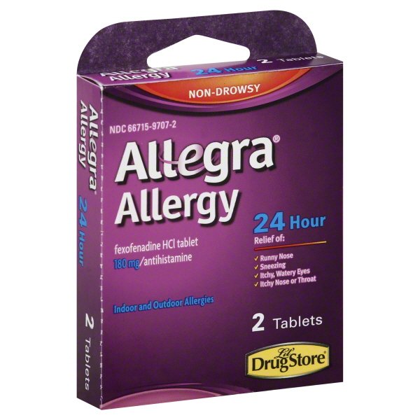 Allegra Allergy Relief Tablets, 2 Count