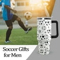 thumbnail image 6 of 40 oz Soccer Coffee Mug Cup Vacuum Insulated Travel Tumbler with Handle Lid and Straw,Soccer Coach Gifts,Football Accessories Stuff, 6 of 6