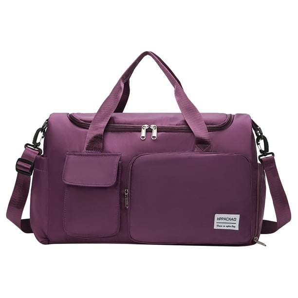 Bolsa De Gimnasio Deportiva Bolsa de gimnasio para deportes al aire libre Bolso de hombro de fitness de gran capacidad (púrpura claro) Tmvgtek Para Estrenar