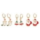 thumbnail image 1 of 3 pares de Navidad diseñadas Pendientes Chic Danglers Eardrops Creative Navidad Ear Joyería, 1 of 5