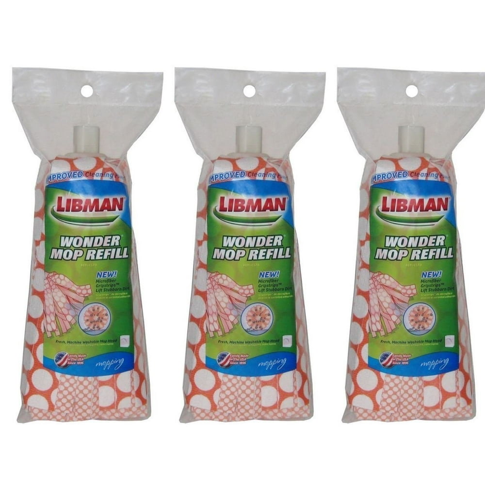 Libman Wonder Mop Refill Pack of 3
