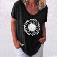 thumbnail image 2 of Women Fashion Printing Shirts Short Sleeve Loose Tee Tops, 2 of 9