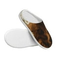 thumbnail image 3 of Lsque Cow With Butterflies Lilies Pattern Womens Comfort Cotton on Scuff With Memory Foam and Anti-skid Sole Slipper-42/43, 3 of 7