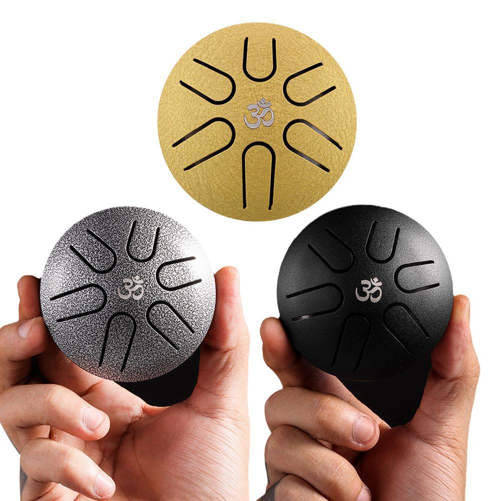 MIni Steel Tongue Drum Handpan Hand Drum 6 Notes Percussion Instrument B9S6