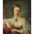 thumbnail image 2 of Jean-Baptiste Deshays 20x23 Black Ornate Framed Double Matted Museum Art Print Titled: Presumed Portrait of Jeanne-Elisabeth-Victoire Deshays, Artist's Wife (1760-1763), 2 of 5