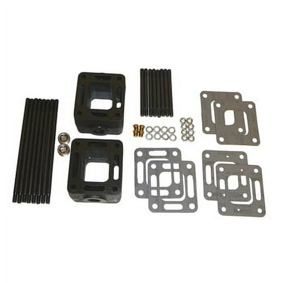 Exhaust Riser Kit Barr Mercruiser V6 V8 w/Center Rise 3" Rise Incl. Hdwr 1983-2002Pro #: 93320A3 X-Ref #: 93320A1350310, 50310, 807476A6, 93320A2, 93320A5, 93320A5, 93320A6