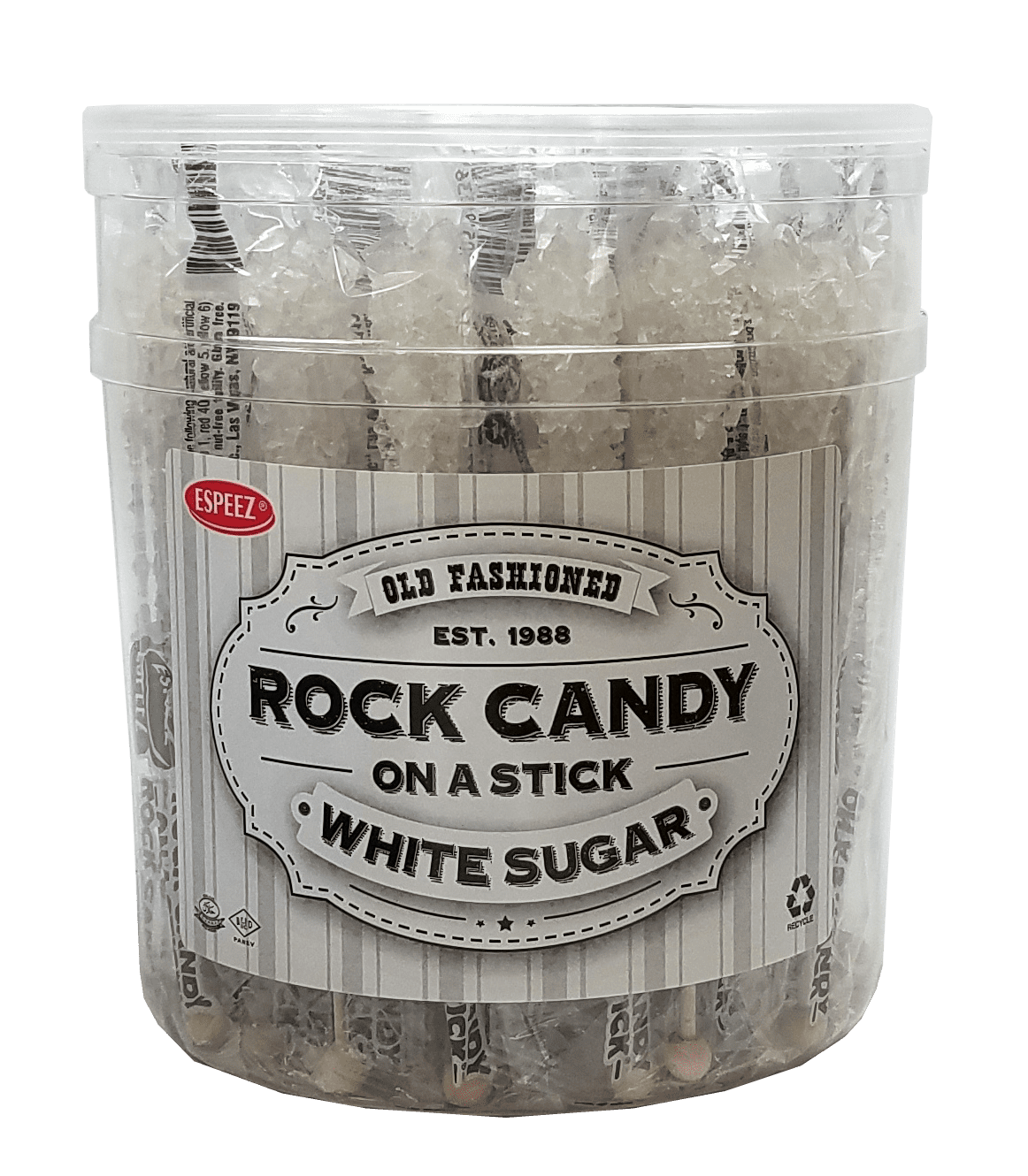 Rock Candy On A Stick White Sugar 36 Ct. Tub