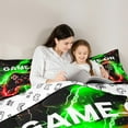 thumbnail image 5 of Castle Fairy Video Game 3-Piece Full Size Comforter Sets for Teens Women Men,Abstract Orange Lightning Bedding Comforter Set,Gradient Gamer Lightweight Bedding Sets,Super Cozy Room Decor, 5 of 8