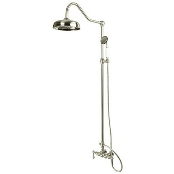 Luxury Tub Shower Combo - Dual Shower Heads, Brass, Easy Install