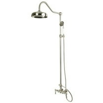 Luxury Tub Shower Combo - Dual Shower Heads, Brass, Easy Install
