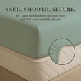 thumbnail image 4 of Sacred Thread Rayon Derived from Bamboo Sheets Twin Size, 18'' Deep Pocket Cooling Sheets for Hot Sleepers, 4 PC Cooling Sheets (Twin Size) (Light Teal), 4 of 9