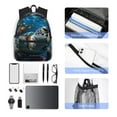 thumbnail image 4 of Disketp Ocean Coral Turtle Mochila Ligera Clásica con Múltiples Bolsillos, Mochila Casual para Hombre y Mujer, Ideal para Escuela, Trabajo y Viajes, 4 of 6
