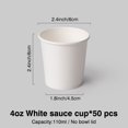 thumbnail image 3 of Vaso de papel desechable para salsa, vaso pequeño para ingredientes, vaso de papel kraft con doble revestimiento, caja para frutos secos, envase para pudín, helado, vaso para fiesta, pastel, 3 of 5