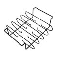 thumbnail image 4 of SOPOTUTU Compact Black Rib Rack for Barbecue Grilling, Outdoor Cooking Accessory, and Space-Saving Design, 4 of 8