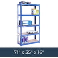 thumbnail image 3 of G-Rack Heavy-Duty Garage Shelving Unit, Blue,&nbsp;2000 lb Total Weight Capacity, 71'' x 35'' x 16'', 3 of 6