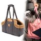 thumbnail image 1 of Bolsa de transporte para gatos gruesa de invierno, bolsa portátil para mascotas, bolso de mano para cachorros al aire libre para animales pequeños, gris, 1 of 8