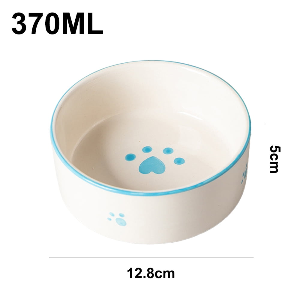 Ceramics Raised Small Dog or Cat Bowls Pet Food Bowlblue
