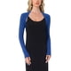 thumbnail image 1 of Inspire Chic Chaquetas Bolero para Mujeres de Manga Larga Abiertas de Algodón Tejido Corto L Azul Real, 1 of 6