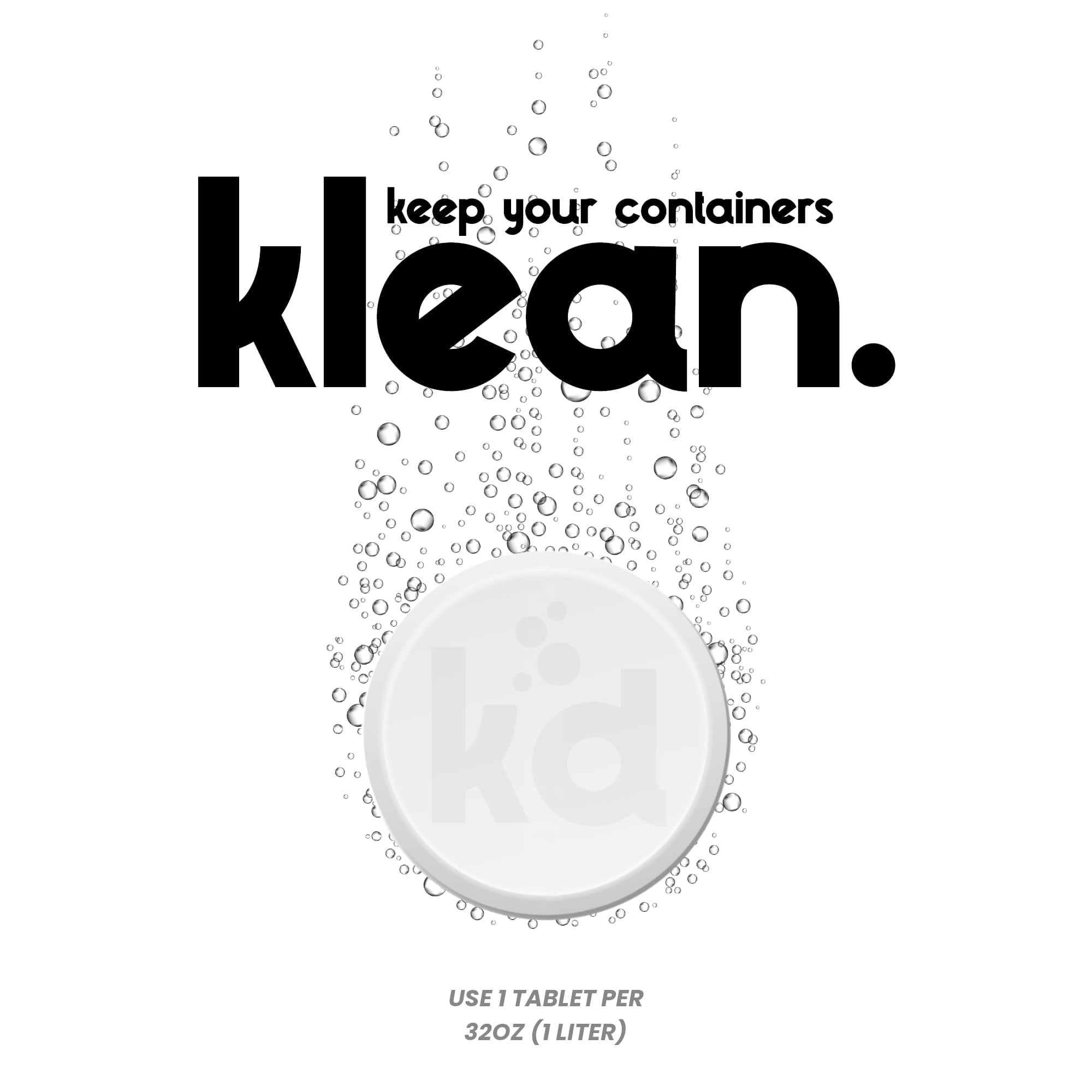 Kleandrink 30 Cleaning Tablets – NSF Certified Safe, Eco-Friendly, Clean Stainless Steel, Tumbler, Insulated, Plastic and Reusable Water Bottles, Protein Shaker – Remove Odors and Stains,No Scrubbing
