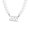 Silver 222, variant on Stainless Steel Simple Angel Number Pendant Necklace Artificial Pearls Collarbone Chain for Women Silver Plated 444