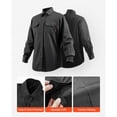 thumbnail image 5 of Flame Resistant Welding Jacket, 7oz. FR Shirts for Men, Machine Washable Cotton Heat-Resistant Welding Shirt, Meets ATPV 9.2 Cal/cm虏 Arc Rating - M Si, 5 of 11