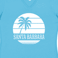 thumbnail image 4 of Inktastic Santa Barbara California Palm Tree Women's V-Neck T-Shirt, 4 of 5