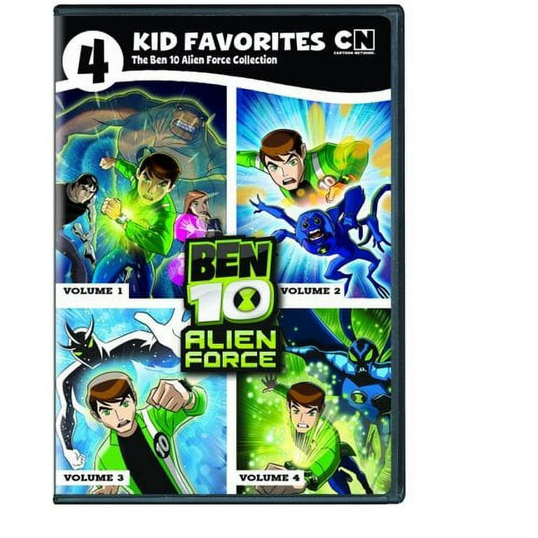 4 KID FAVORITES-CARTOON NETWORK-BEN 10 ALIEN FORCE (DVD/4 DISC