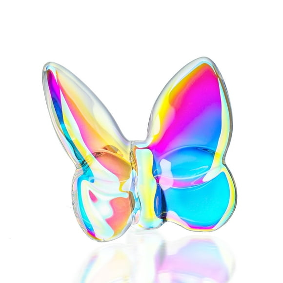 Figura de Mariposa de Cristal Kanpura Iridiscente 8x7,5 cm