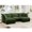Green, variant on Gewnee Chenille Cream Deep Seat Oversized 3-Seat Sofa Couch With 3 Ottomans, Sleeper Sofa Bed Home Theater Sofa For Living Room