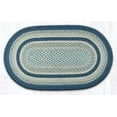 thumbnail image 2 of Earth Rugs 13-362 Oval Shaped Rug, Breezy Blue, Taupe and Ivory, 2 of 3