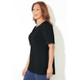 thumbnail image 3 of Catherines Women's Plus Size Suprema Lace-Up Tee, 3 of 6