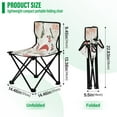 thumbnail image 3 of WOBOGO Adorable Cartoon Santa Claus Faces Camping Chair Convenient Four Corner Backrest Folding Stool Can Hold Up to 220lbs, 3 of 8