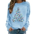 thumbnail image 3 of Craaazy Cozy Sweatshirt for Women Christmas Printed Long Sleeve Casual Tops Gifts, 3 of 4