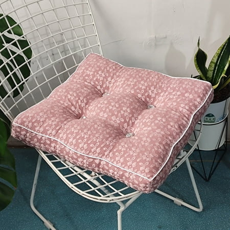

Namzi 4pcs Cushion Garden Terrace Home Kitchen Office Thick Comfortable Cushion 15.74*15.74*3.54inch (Pink)