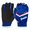 Black/Royal, variant on Franklin Sports Youth Football Receiver Gloves - Shoktak Youth Gloves - Kids Football Gloves - High Grip Football Gloves - Royal - Youth Large